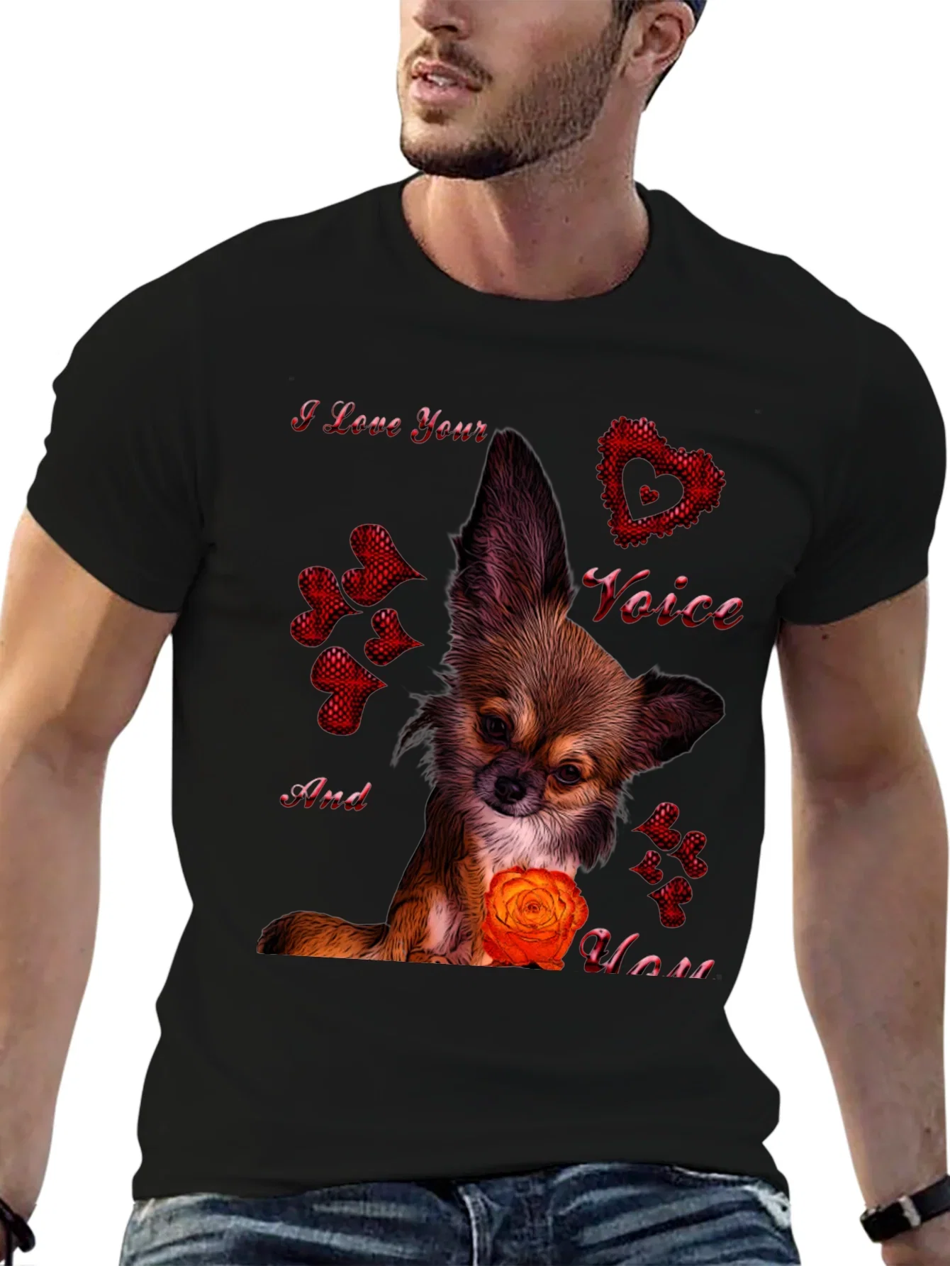 I Love Your Voice Chihuahua Graphic Tee