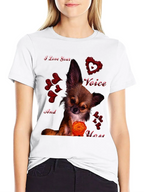 I Love Your Voice Chihuahua Graphic Tee