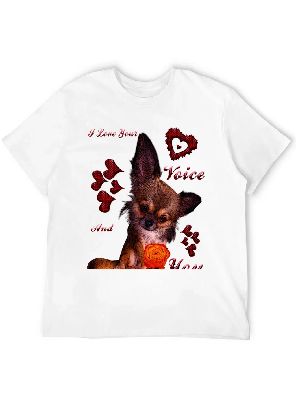 I Love Your Voice Chihuahua Graphic Tee
