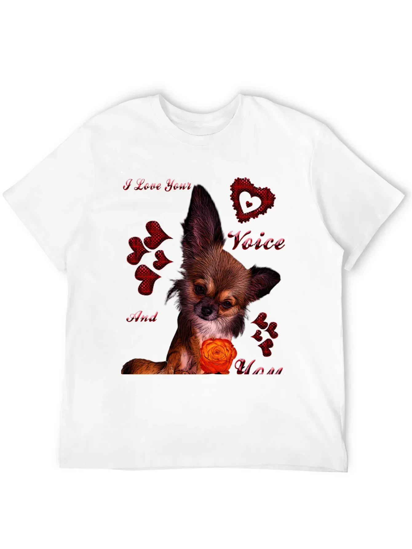 I Love Your Voice Chihuahua Graphic Tee
