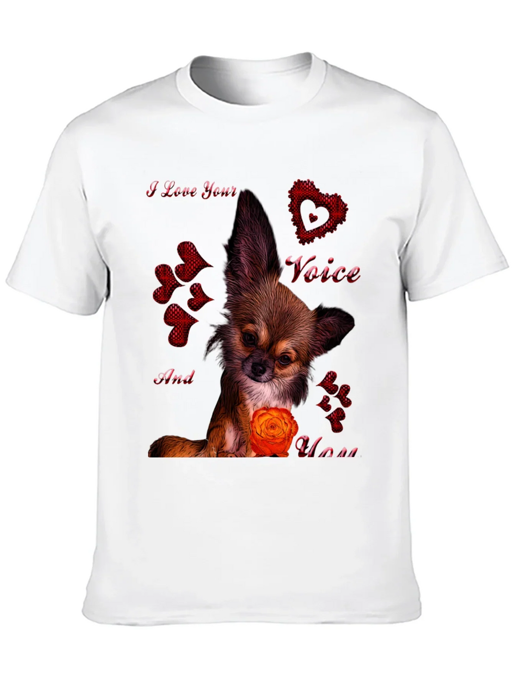 I Love Your Voice Chihuahua Graphic Tee
