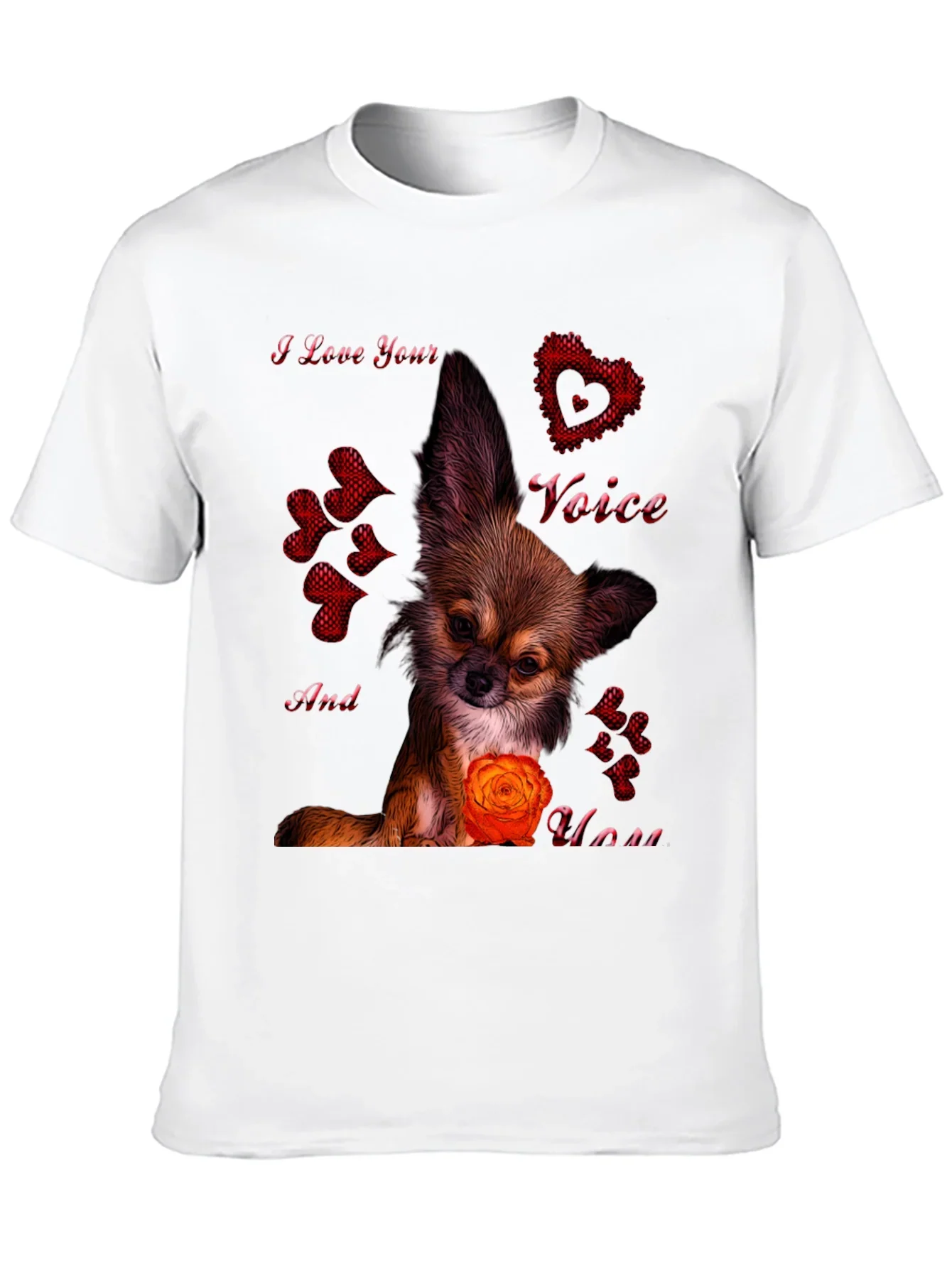 I Love Your Voice Chihuahua Graphic Tee