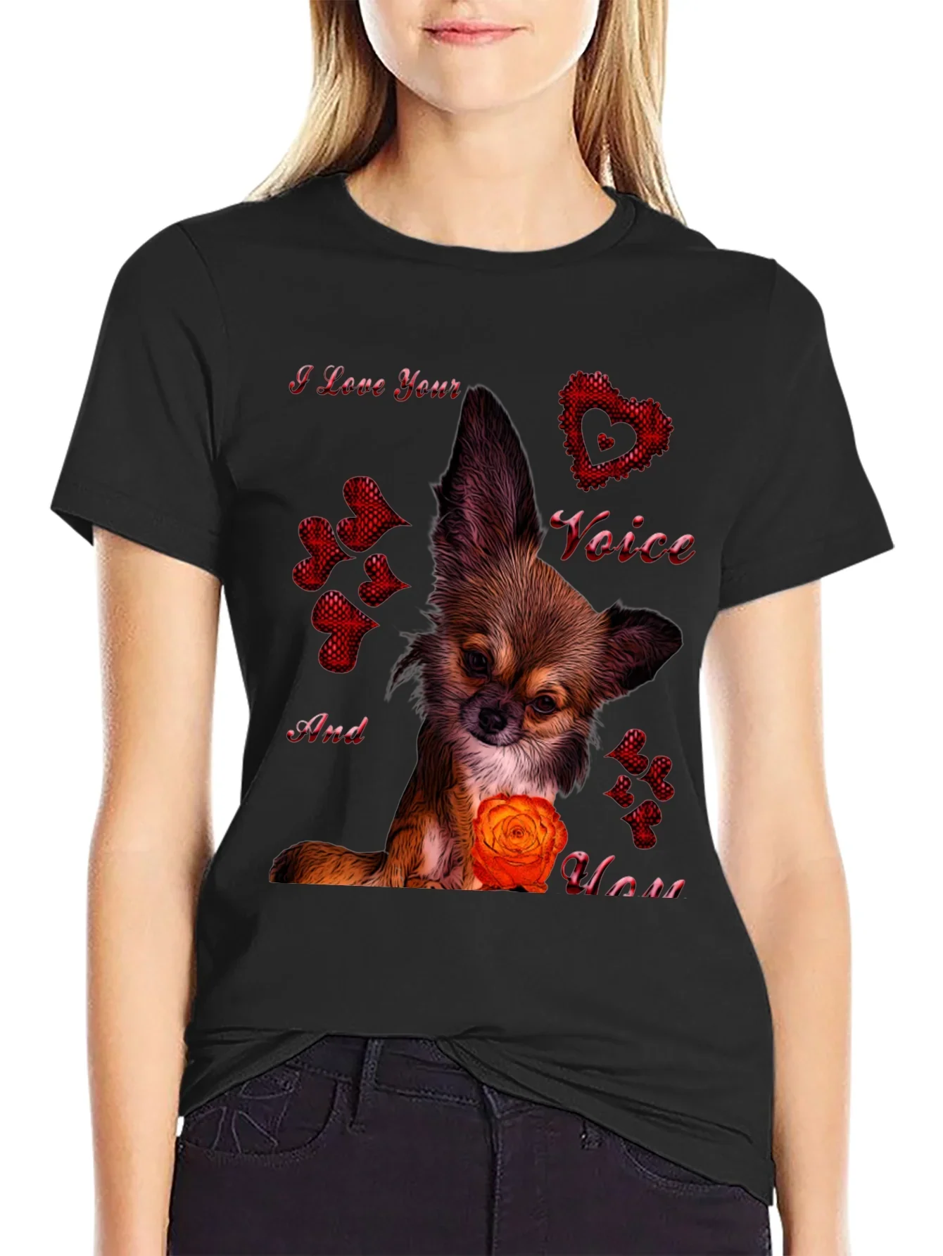 I Love Your Voice Chihuahua Graphic Tee