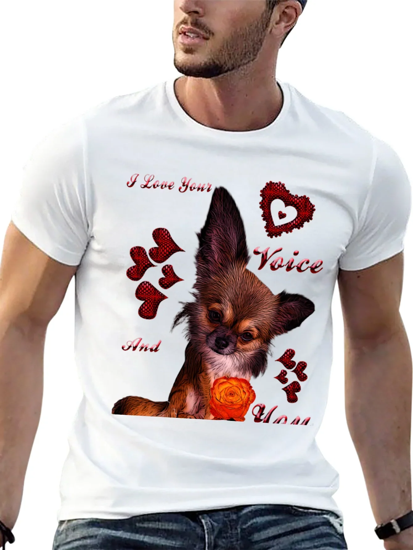 I Love Your Voice Chihuahua Graphic Tee
