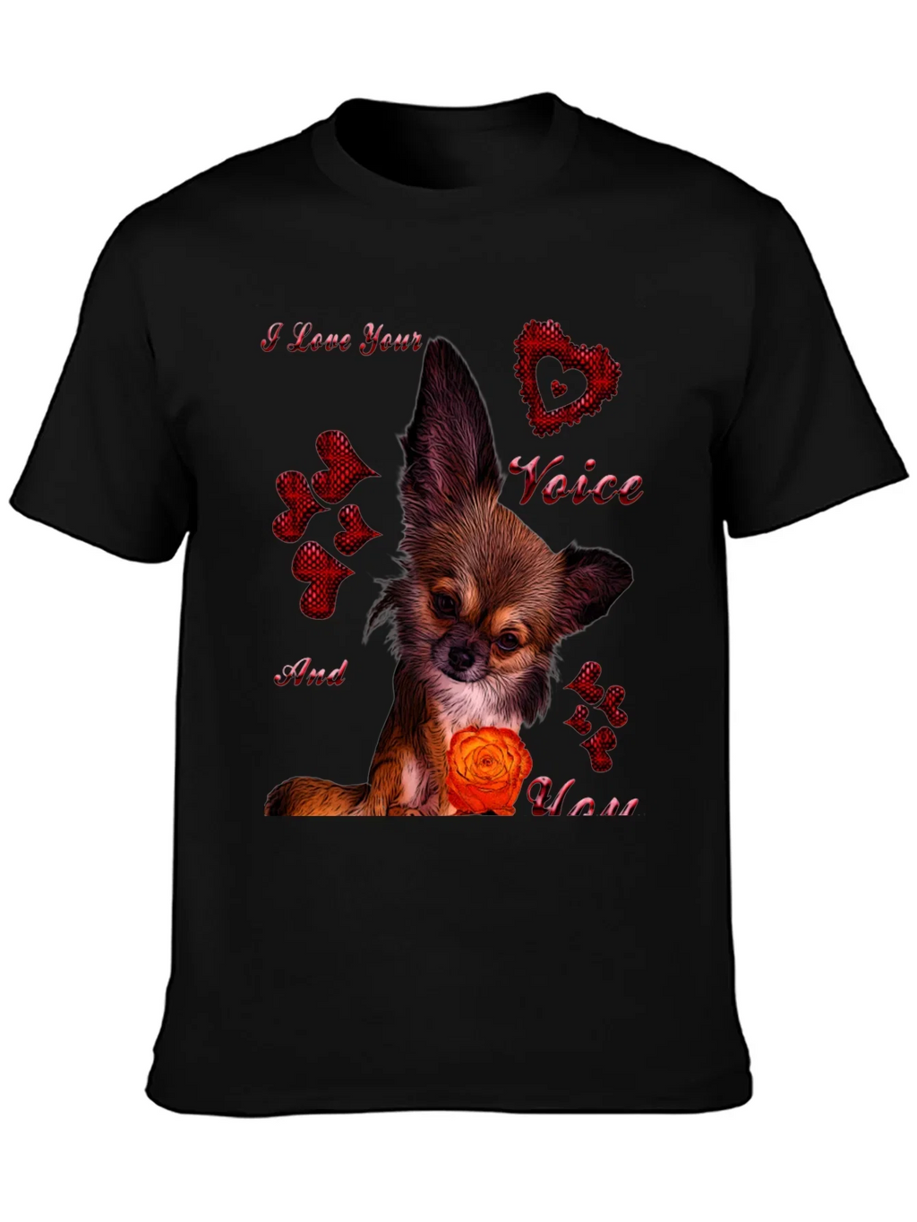 I Love Your Voice Chihuahua Graphic Tee
