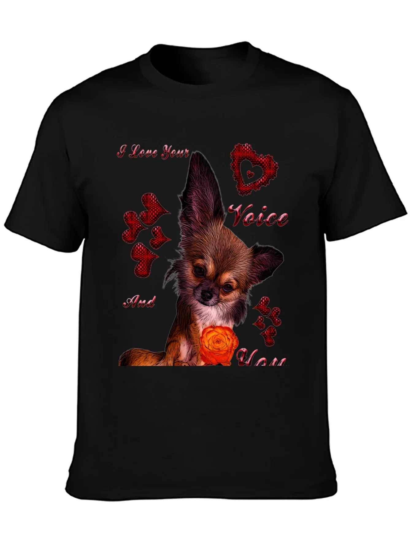 I Love Your Voice Chihuahua Graphic Tee
